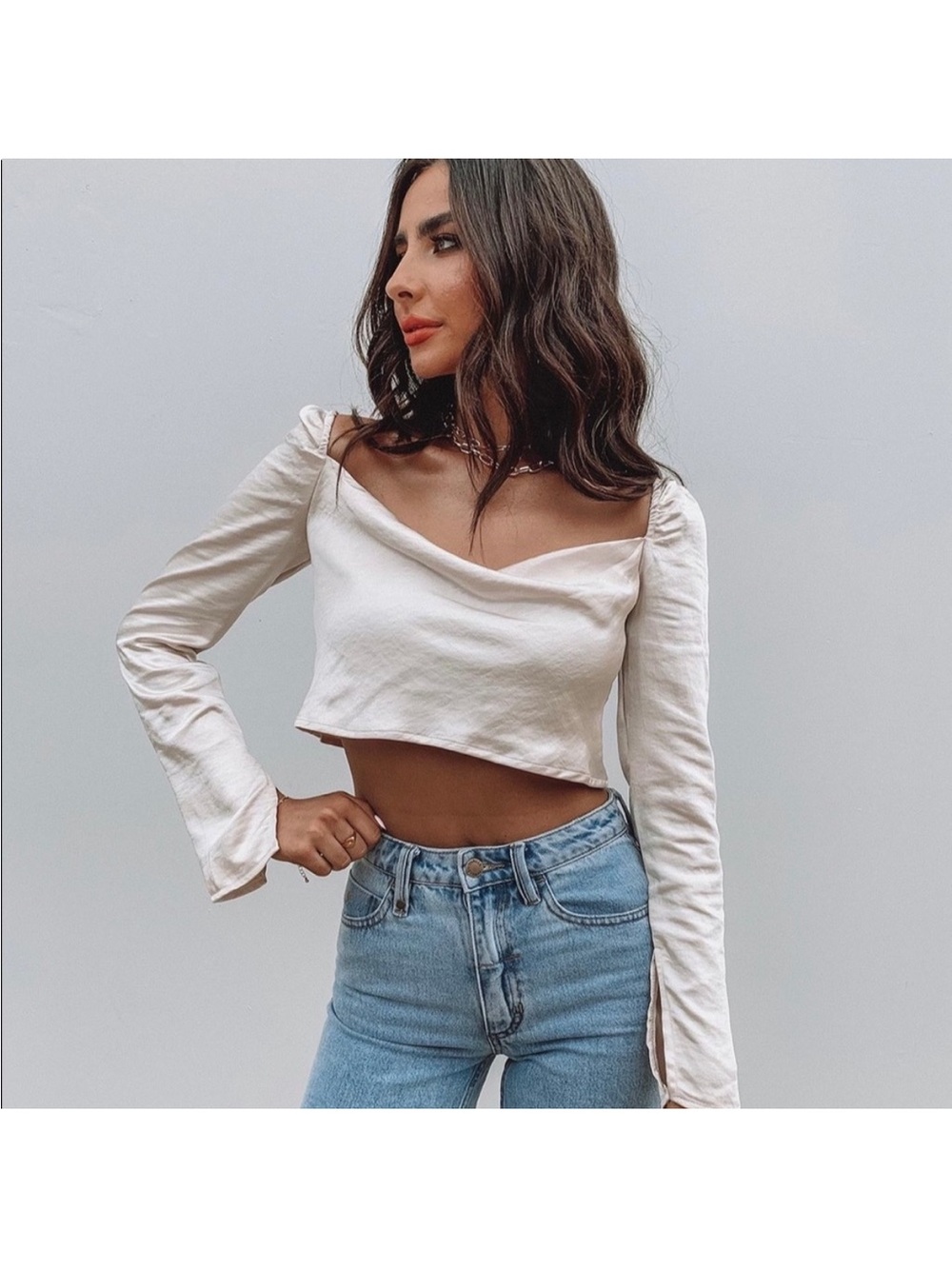 Princess Polly satin long sleeve